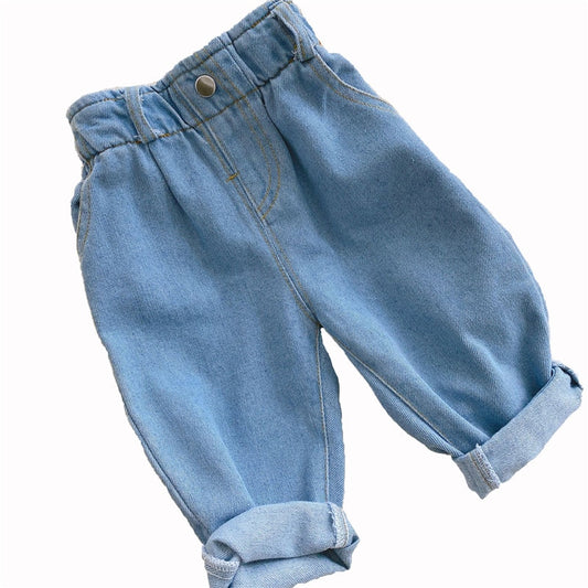 Trendy Denim High Waisted Jeans - Little Finn